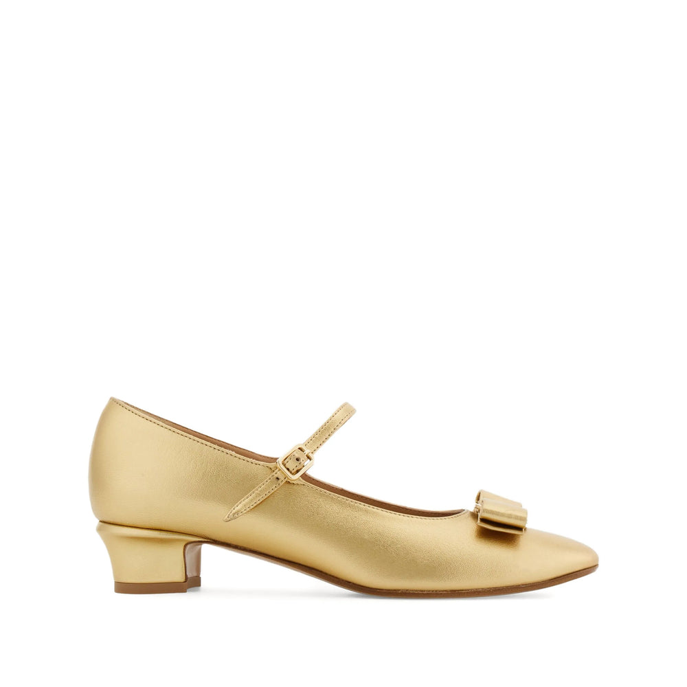 Bow Embellished Low Heel