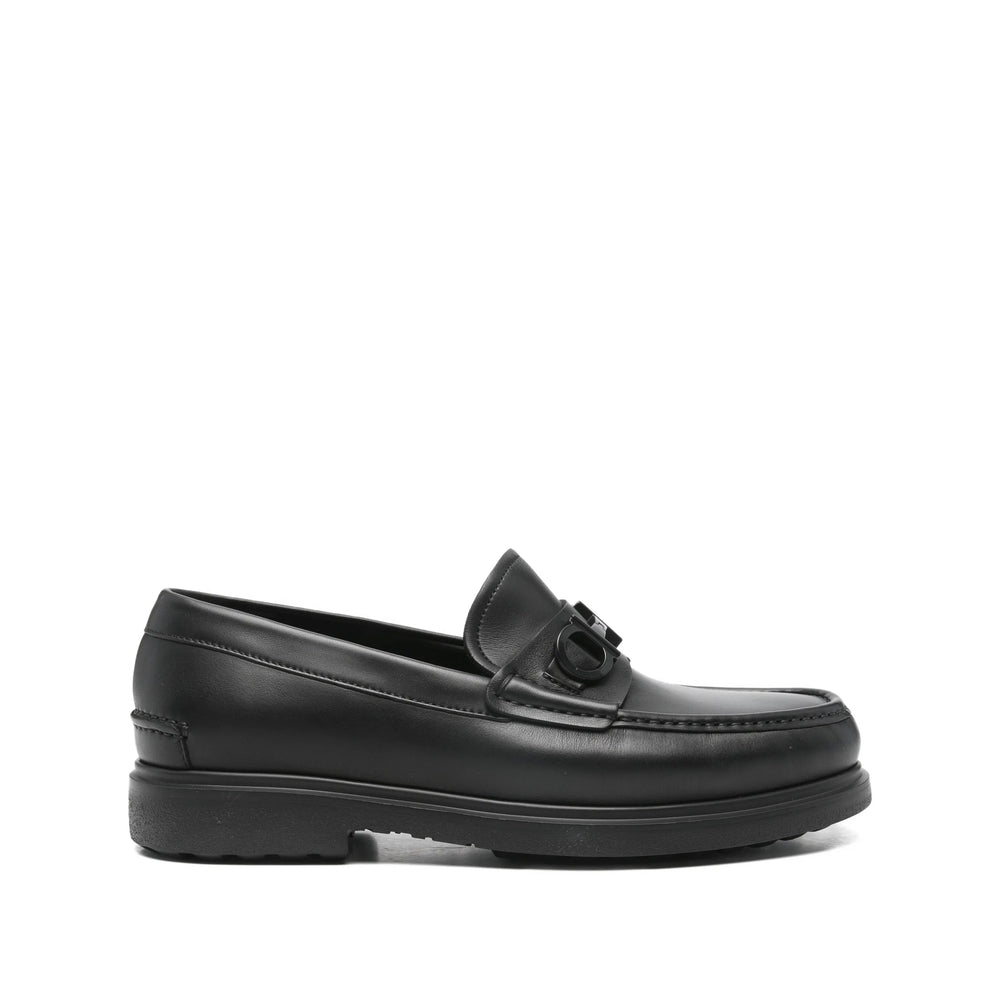 Black Leather Horsebit Silhouette