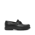 Black Leather Horsebit Silhouette