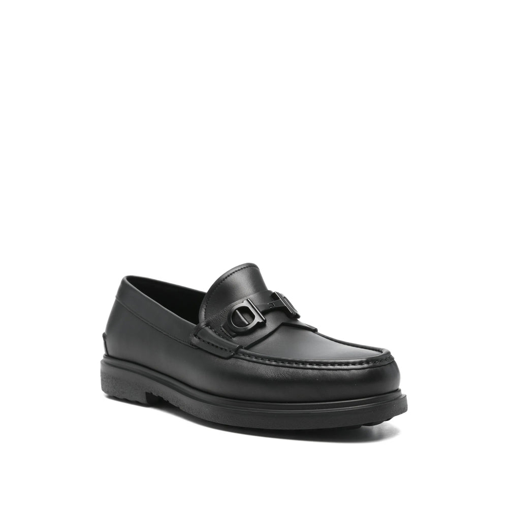 Black Leather Horsebit Silhouette