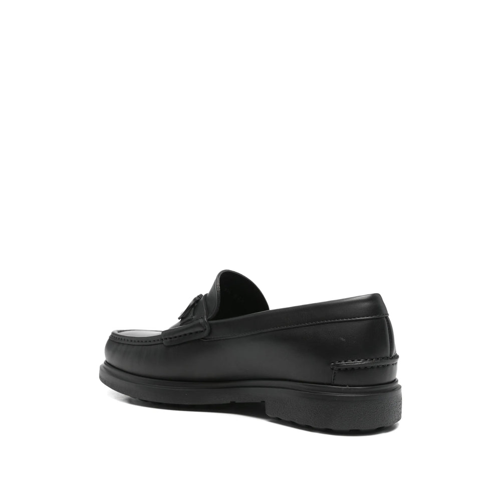 Black Leather Horsebit Silhouette