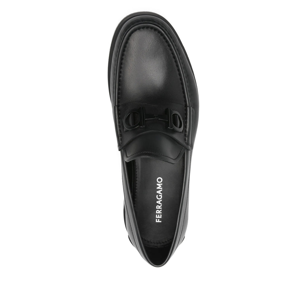 Black Leather Horsebit Silhouette