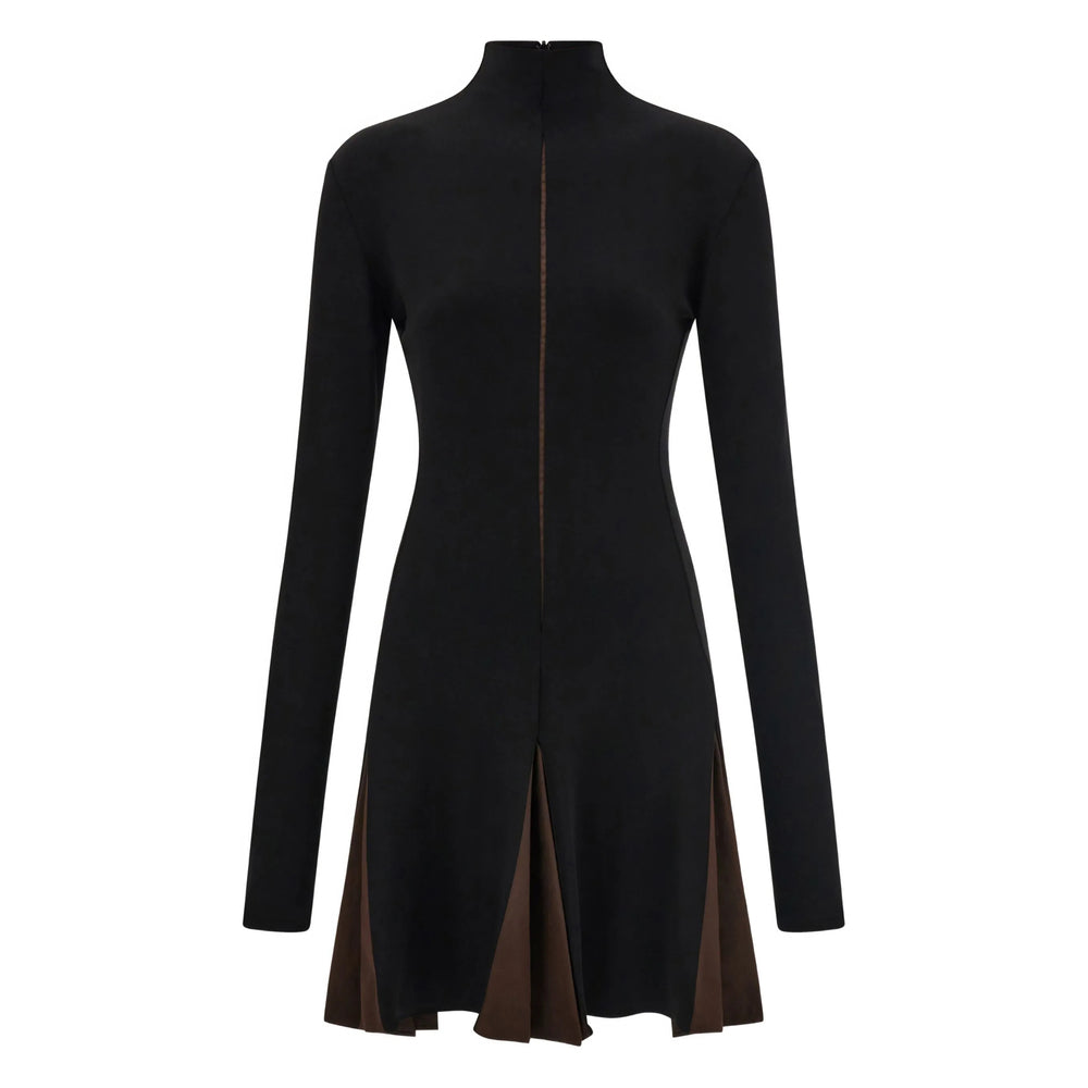 Flared High Neck Gown