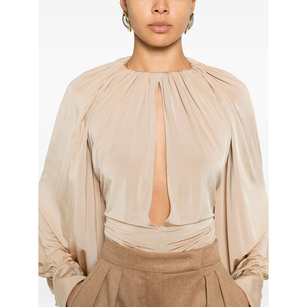 Soft Gathered Long Sleeve Shirt