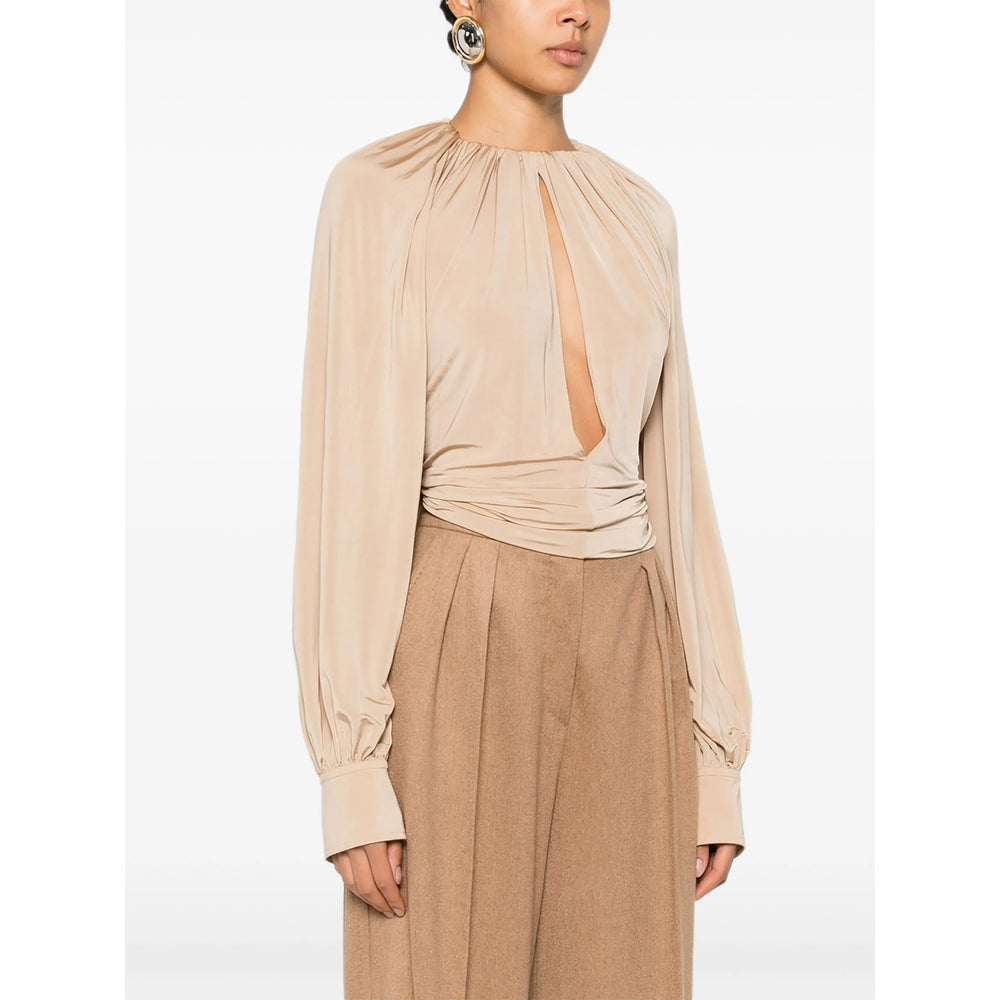 Soft Gathered Long Sleeve Shirt