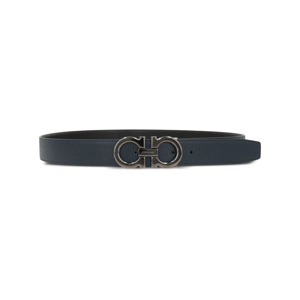 Silver Tone Calf Leather Buckle