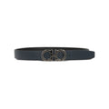 Silver Tone Calf Leather Buckle