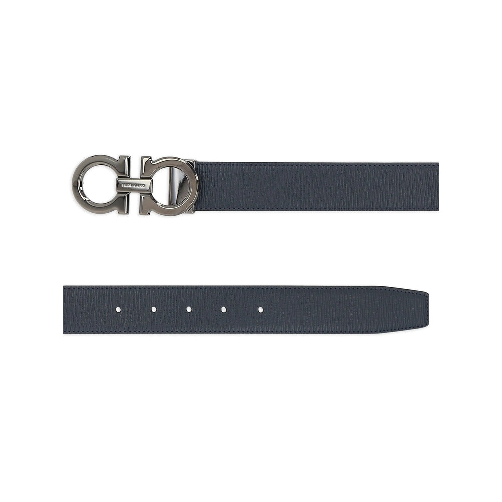 Silver Tone Calf Leather Buckle