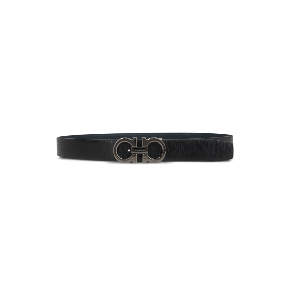 Silver Tone Calf Leather Buckle
