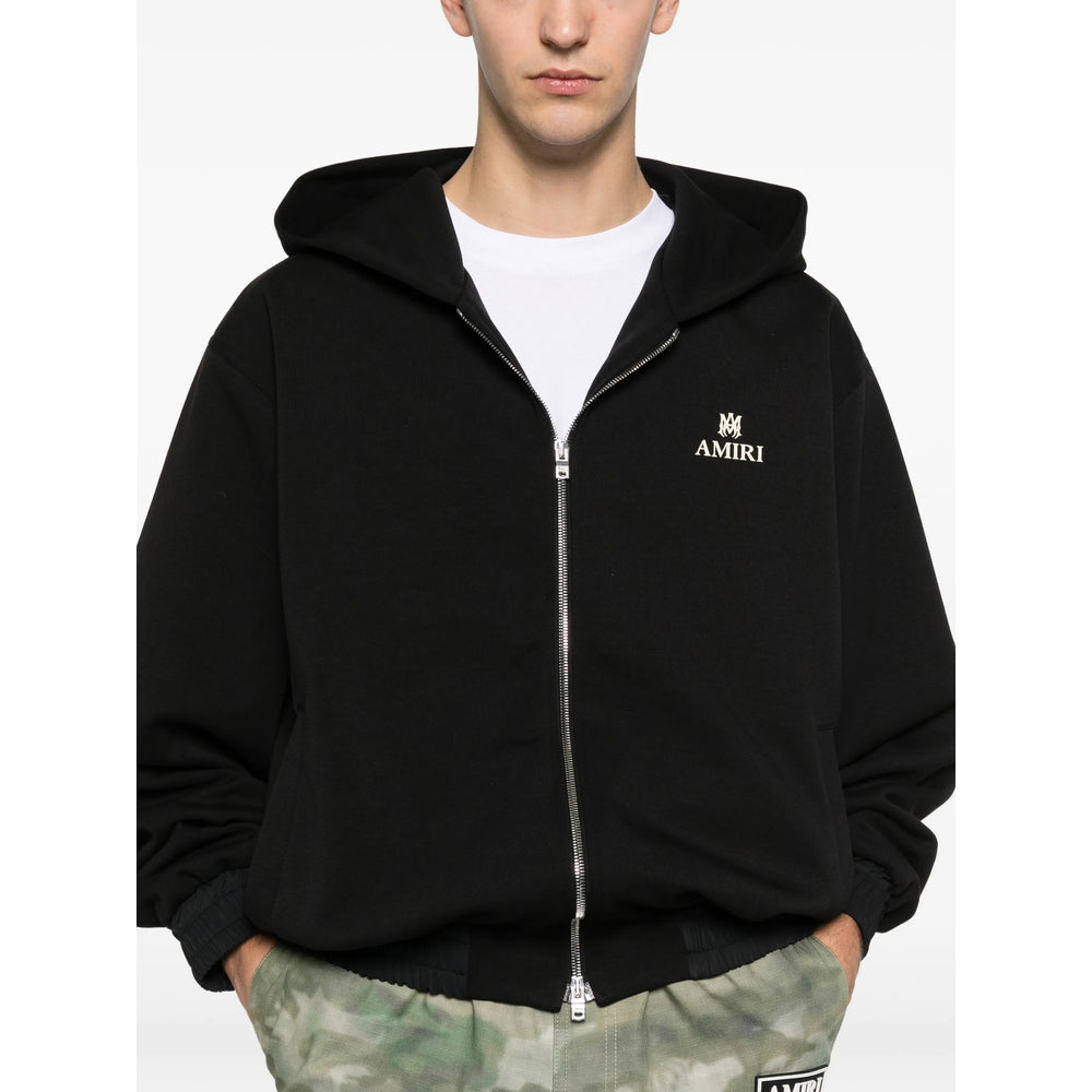 Black Logo Crew Hoodie