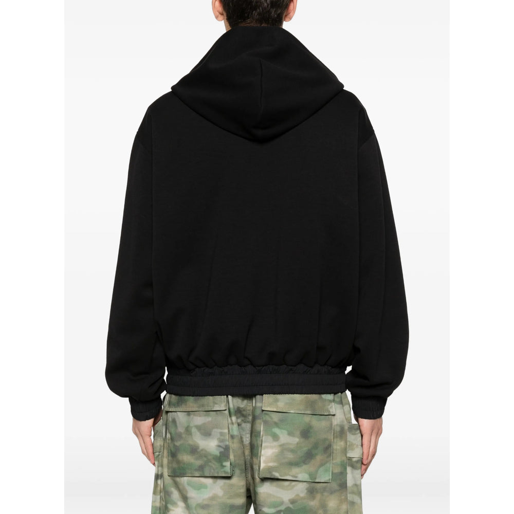 Black Logo Crew Hoodie