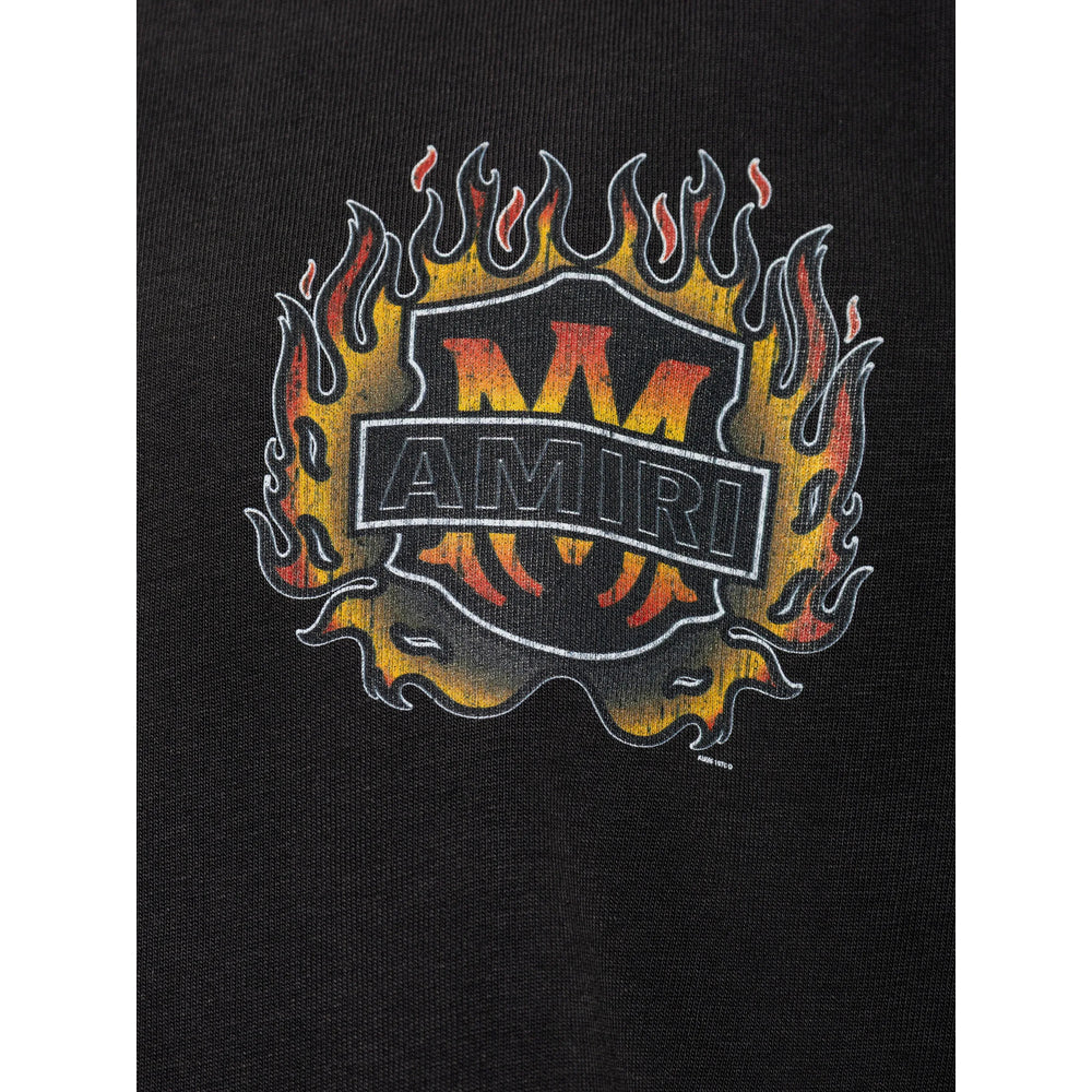 Sleek Black Graphic Crew Tee