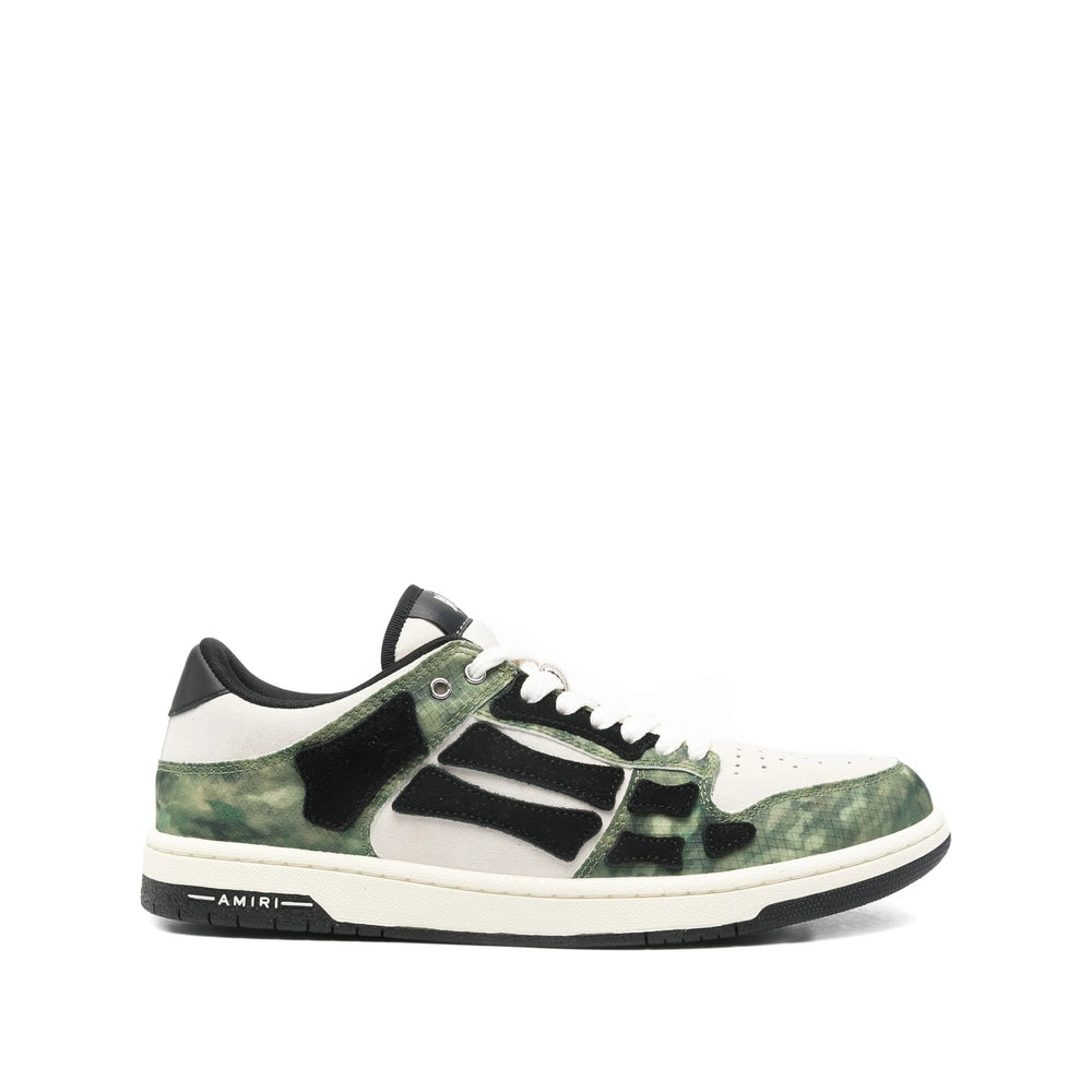 Beige Green Laceup Boot