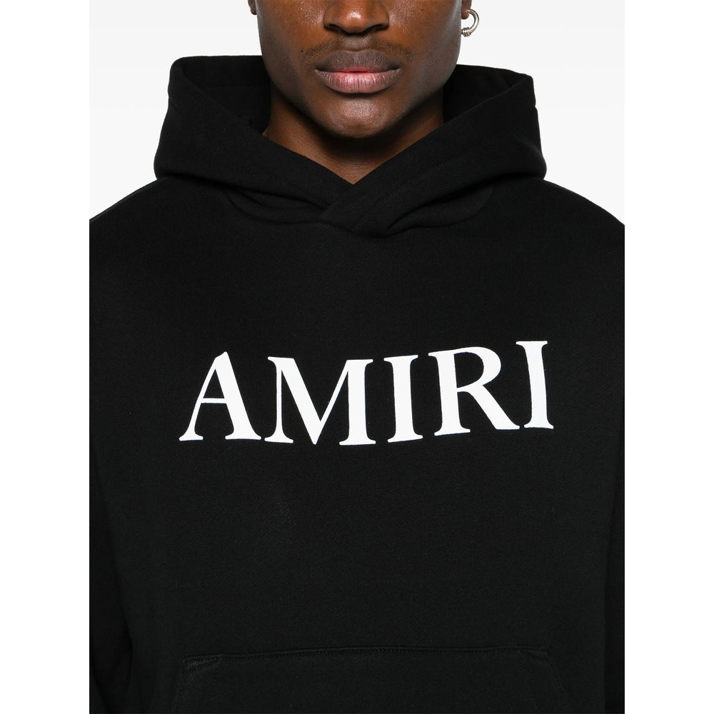 Black And White Cotton Graphic Hoodie