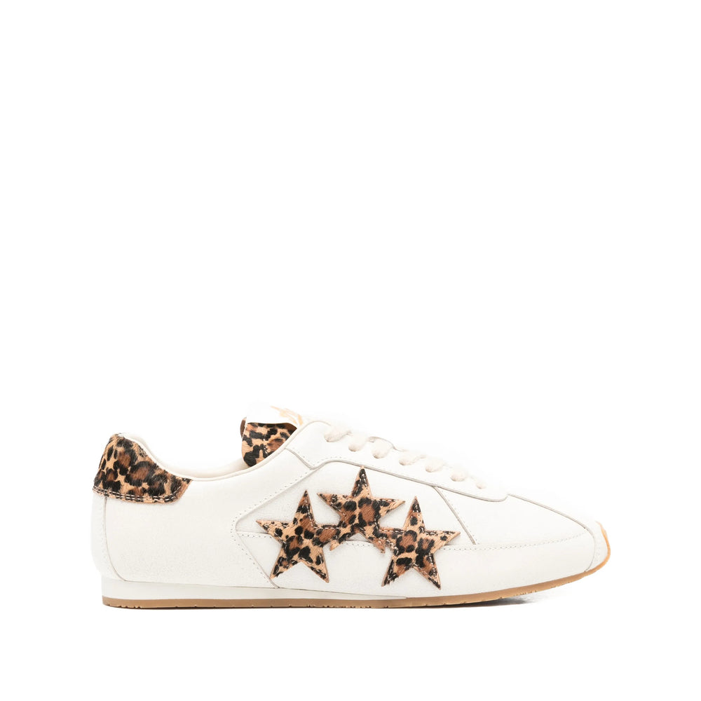 Beige Leopard Star Lace Shoe