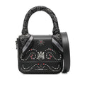 Silver Studded Calf Leather Satchel