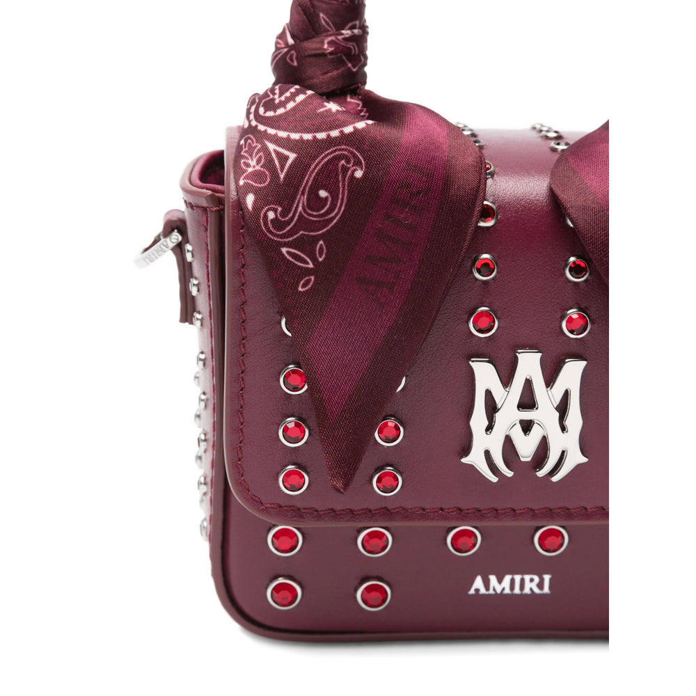 Purple Silver Calf Leather Clutch