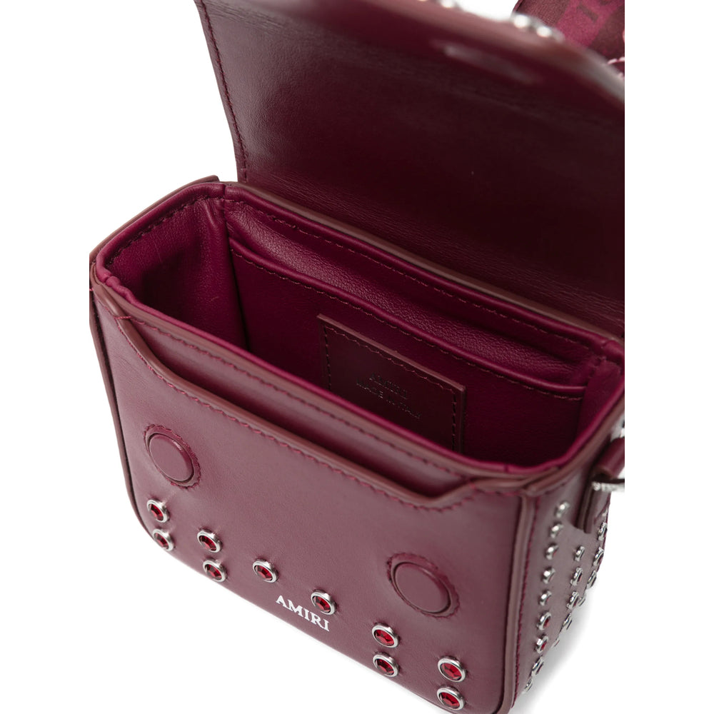 Purple Silver Calf Leather Clutch