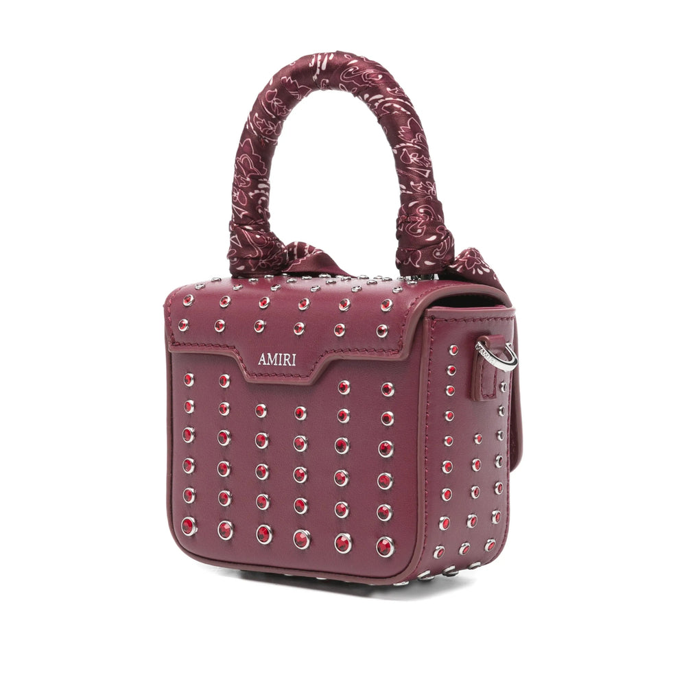 Purple Silver Calf Leather Clutch