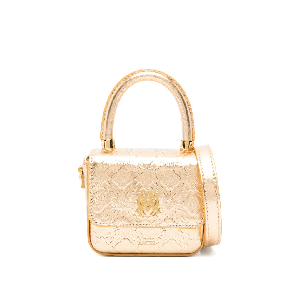 Gold Embossed Calf Leather Tote