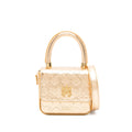 Gold Embossed Calf Leather Tote