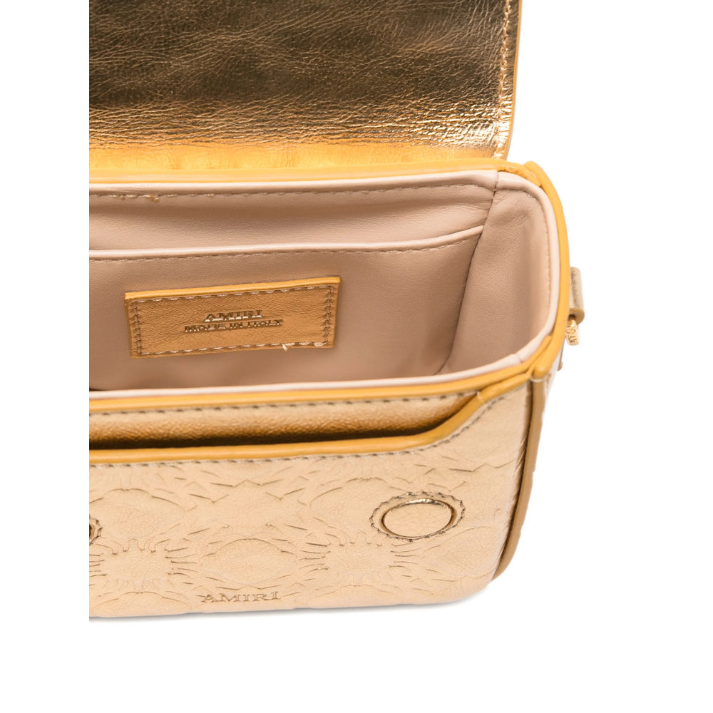 Gold Embossed Calf Leather Tote