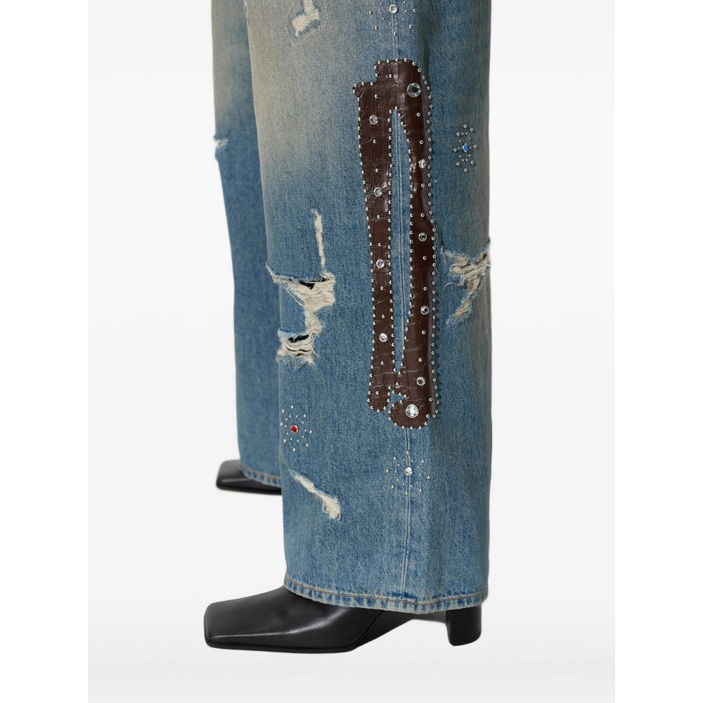 Blue Embellished Work Jacket