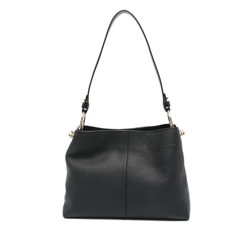 Black Calf Leather Compact Case