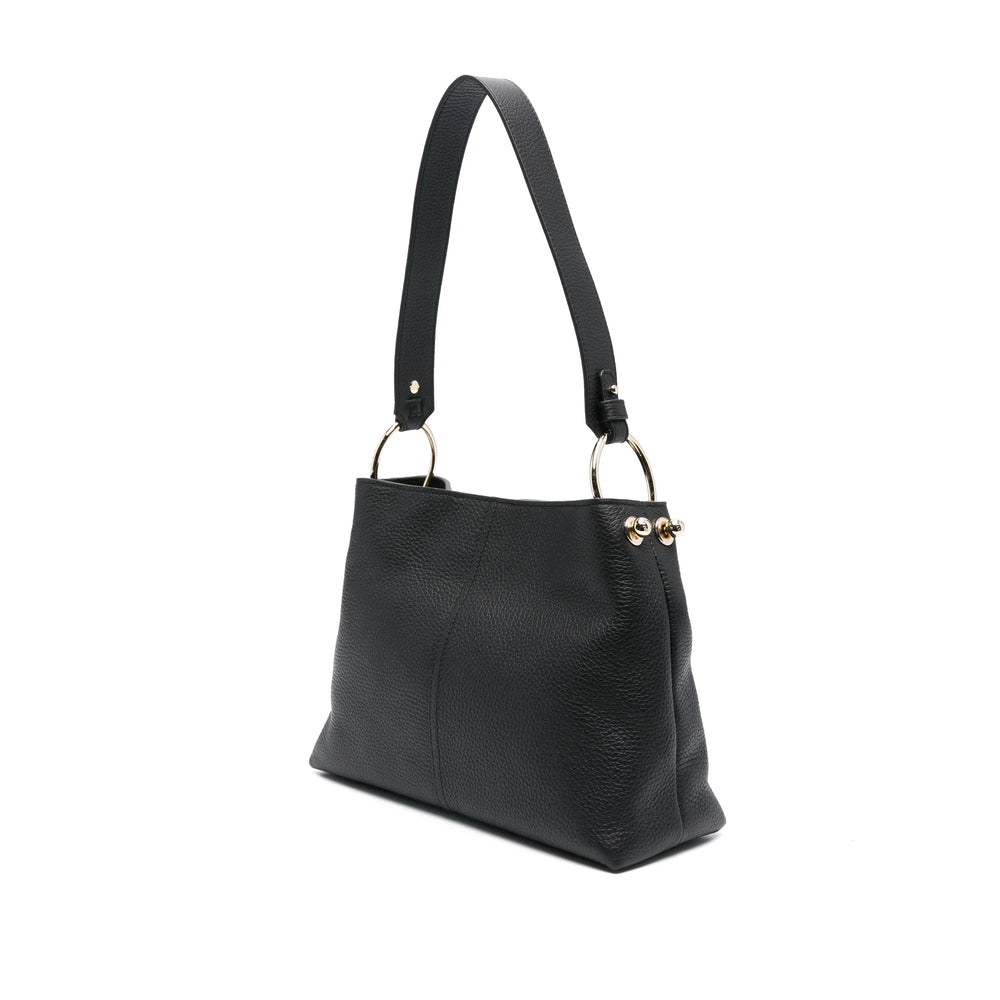 Black Calf Leather Compact Case