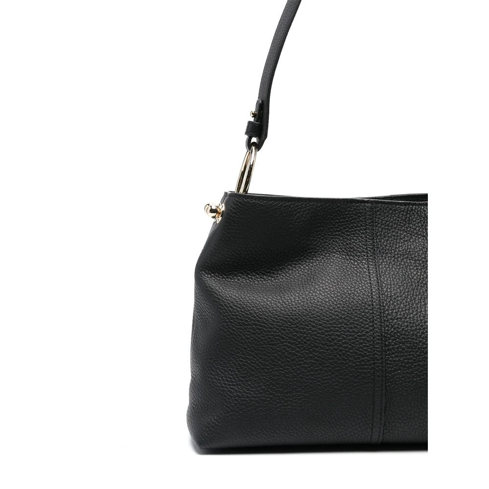 Black Calf Leather Compact Case