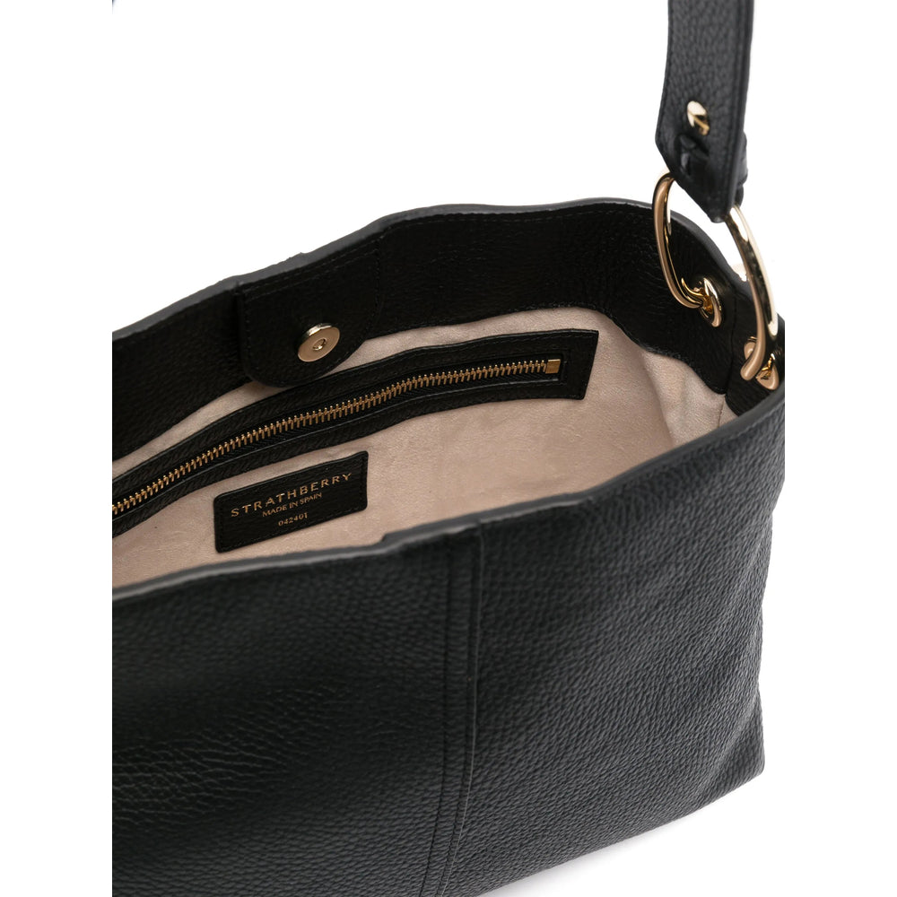 Black Calf Leather Compact Case