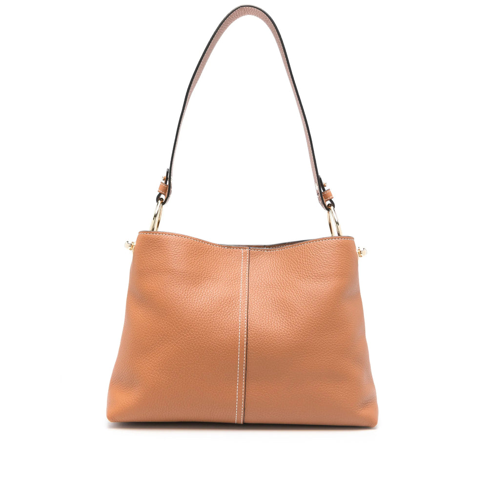 Cognac Brown Calf Leather Satchel Bag