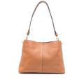 Cognac Brown Calf Leather Satchel Bag