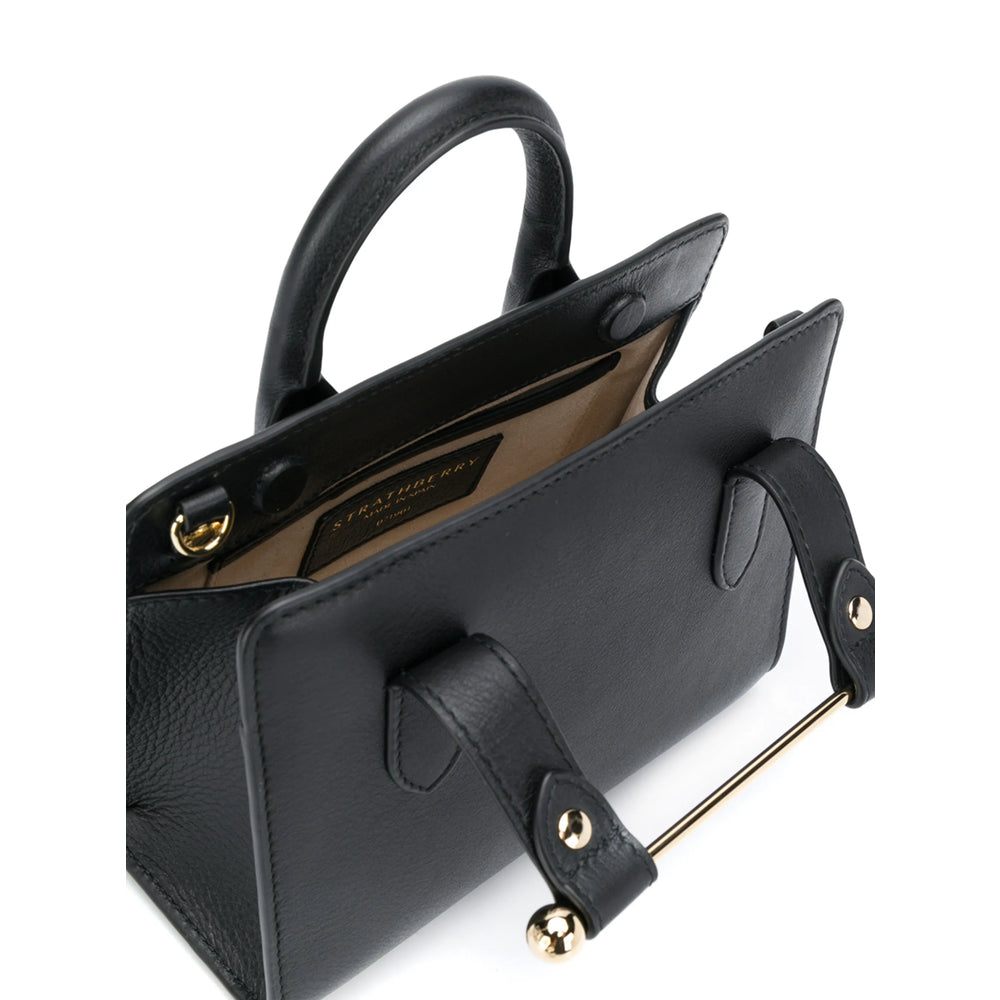 Black Calf Leather Nano Tote