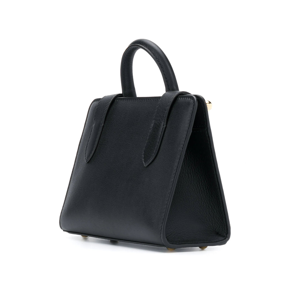 Black Calf Leather Nano Tote
