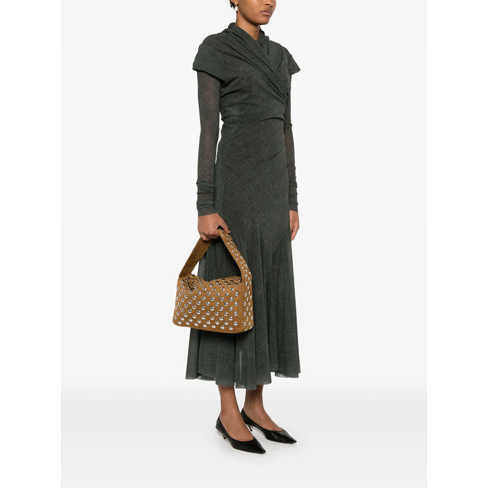 Caramel Suede Shoulder Tote