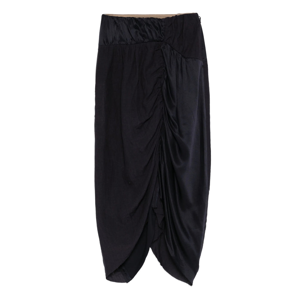 High-waisted Satin Tulip Trousers