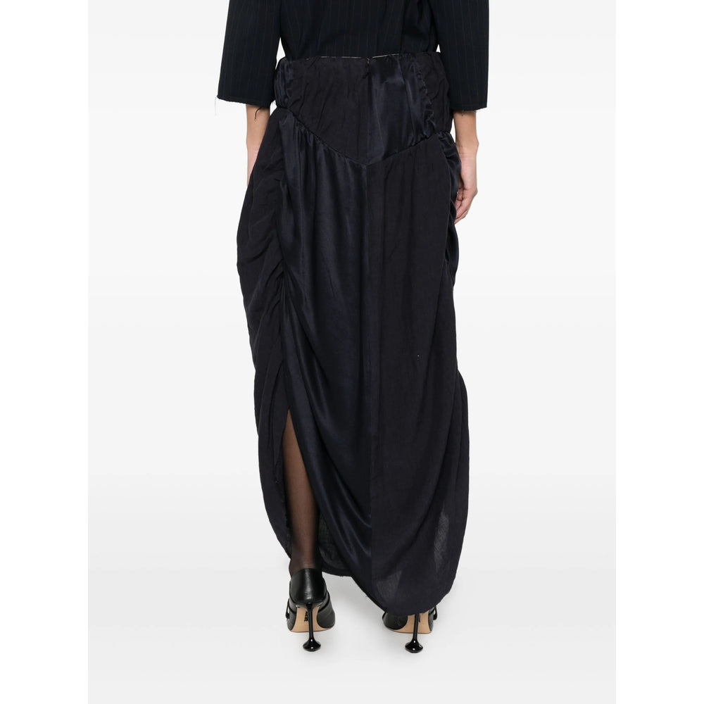 High-waisted Satin Tulip Trousers