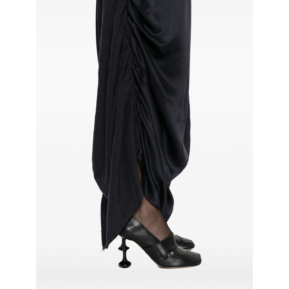 High-waisted Satin Tulip Trousers