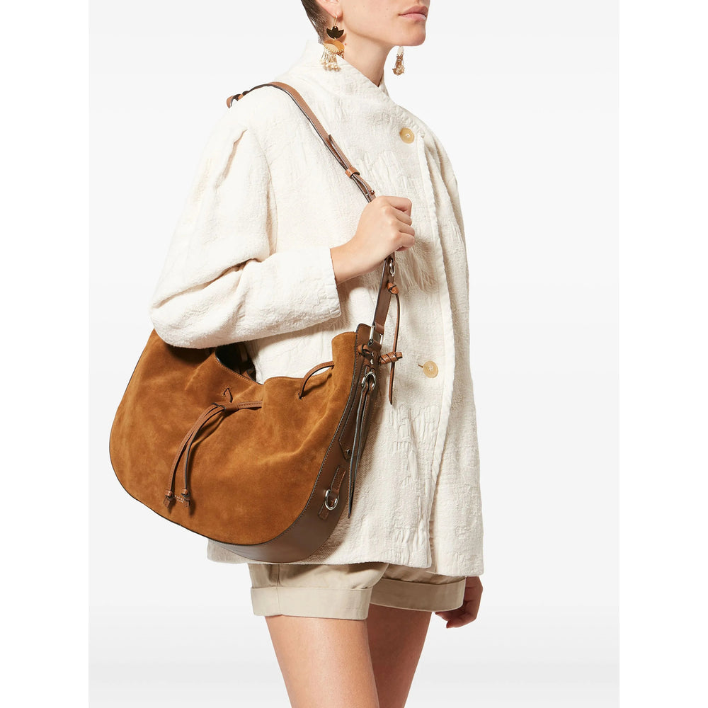 Calf Suede Shoulder Satchel