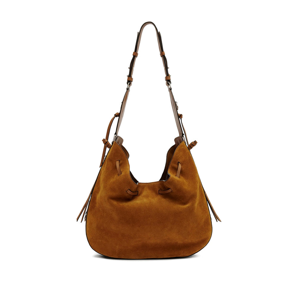 Calf Suede Shoulder Satchel