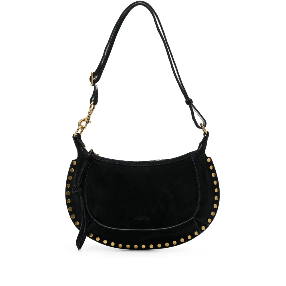 Black Suede Shoulder Satchel