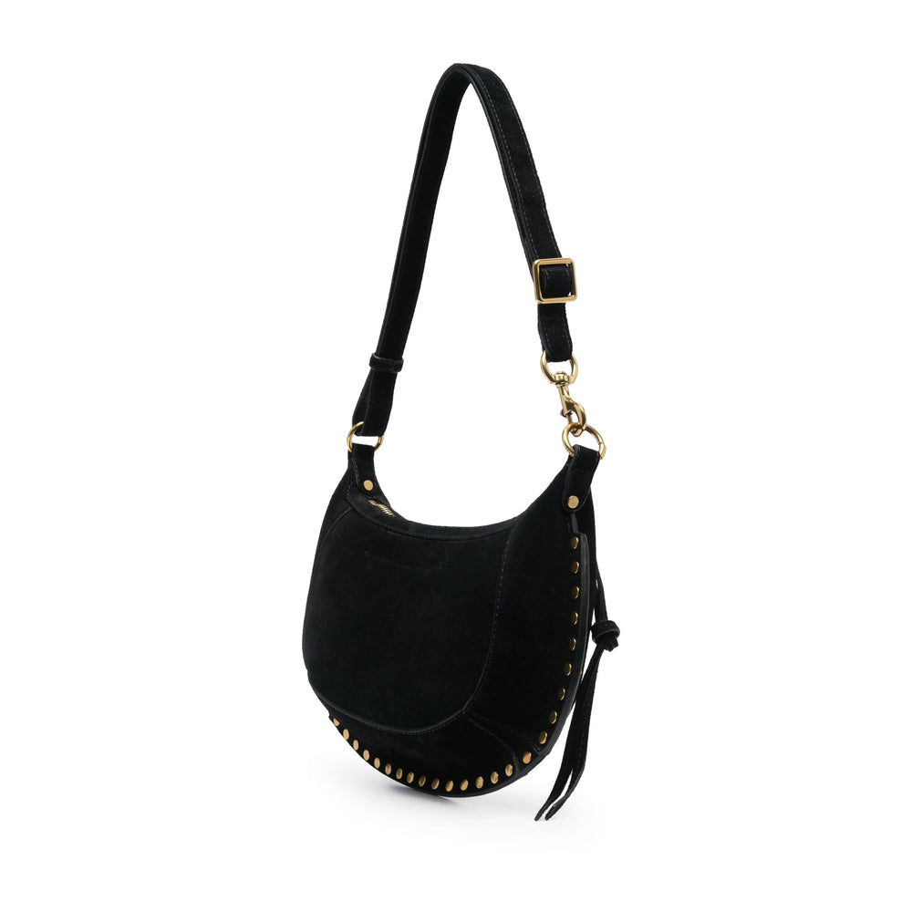 Black Suede Shoulder Satchel