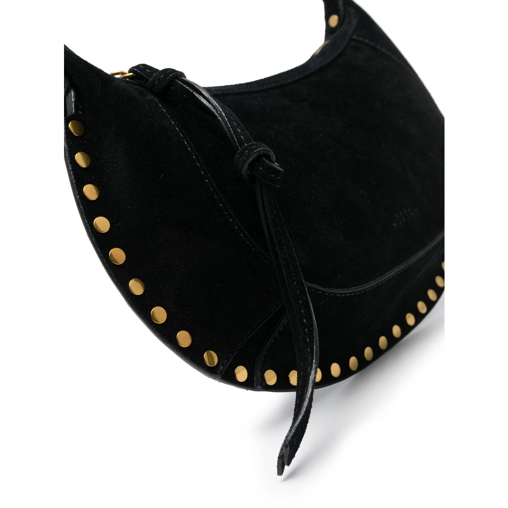 Black Suede Shoulder Satchel