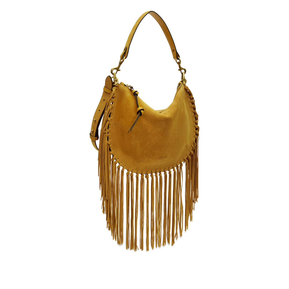Calf Suede Boho Fringe Bag