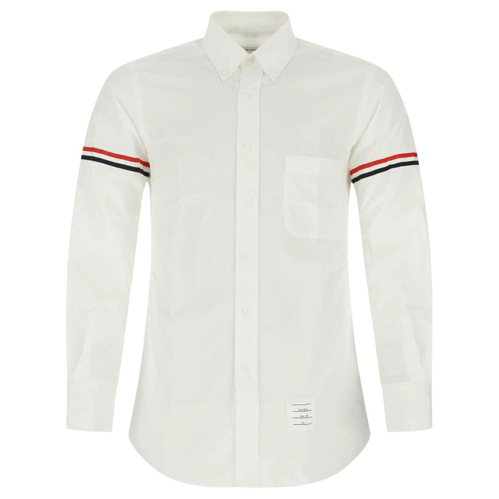 Crisp Cotton Dress Shirt With Badge