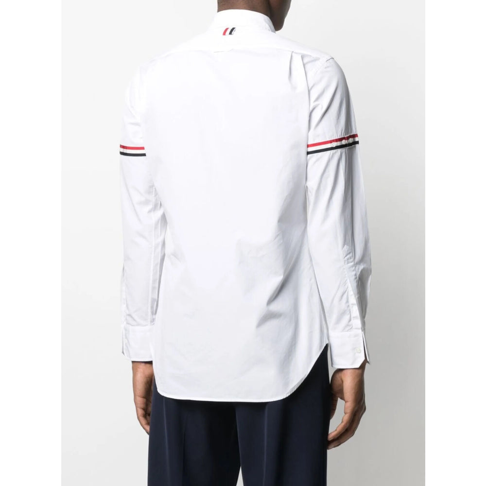 Crisp Cotton Dress Shirt With Badge
