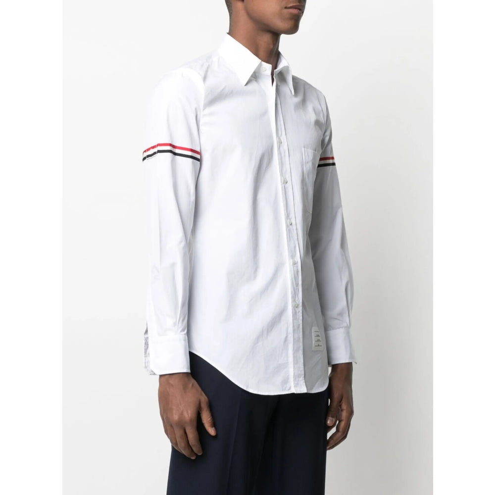 Crisp Cotton Dress Shirt With Badge