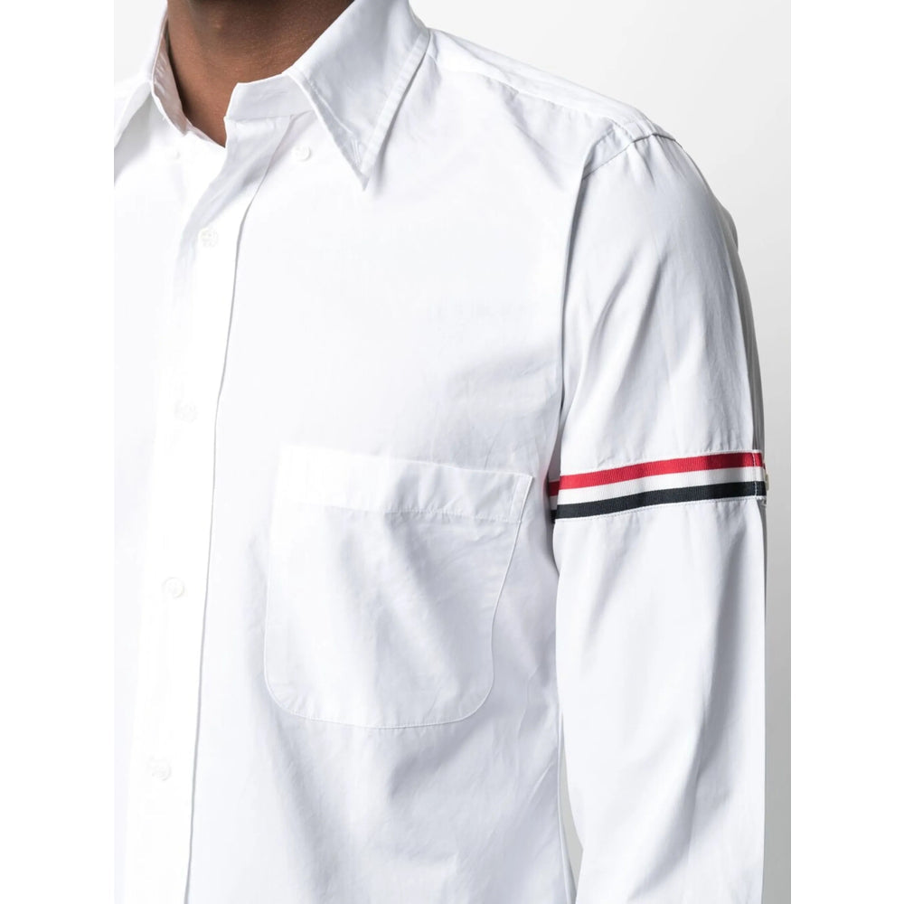 Crisp Cotton Dress Shirt With Badge
