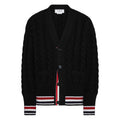Rich Cable Knit V-neck Sweater